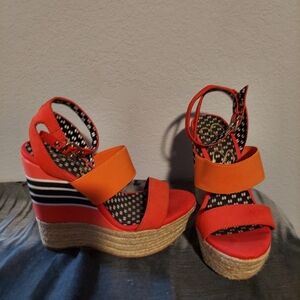 Jessica Simpson Multi Colored Wedges Size 5.5